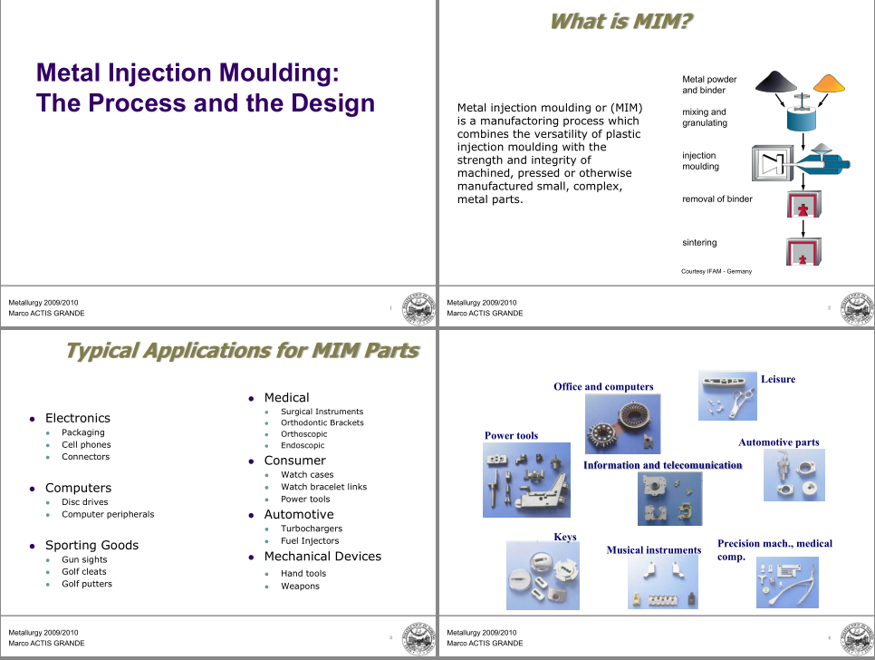 23PPT - Metal Injection Moulding: The Process and the Design