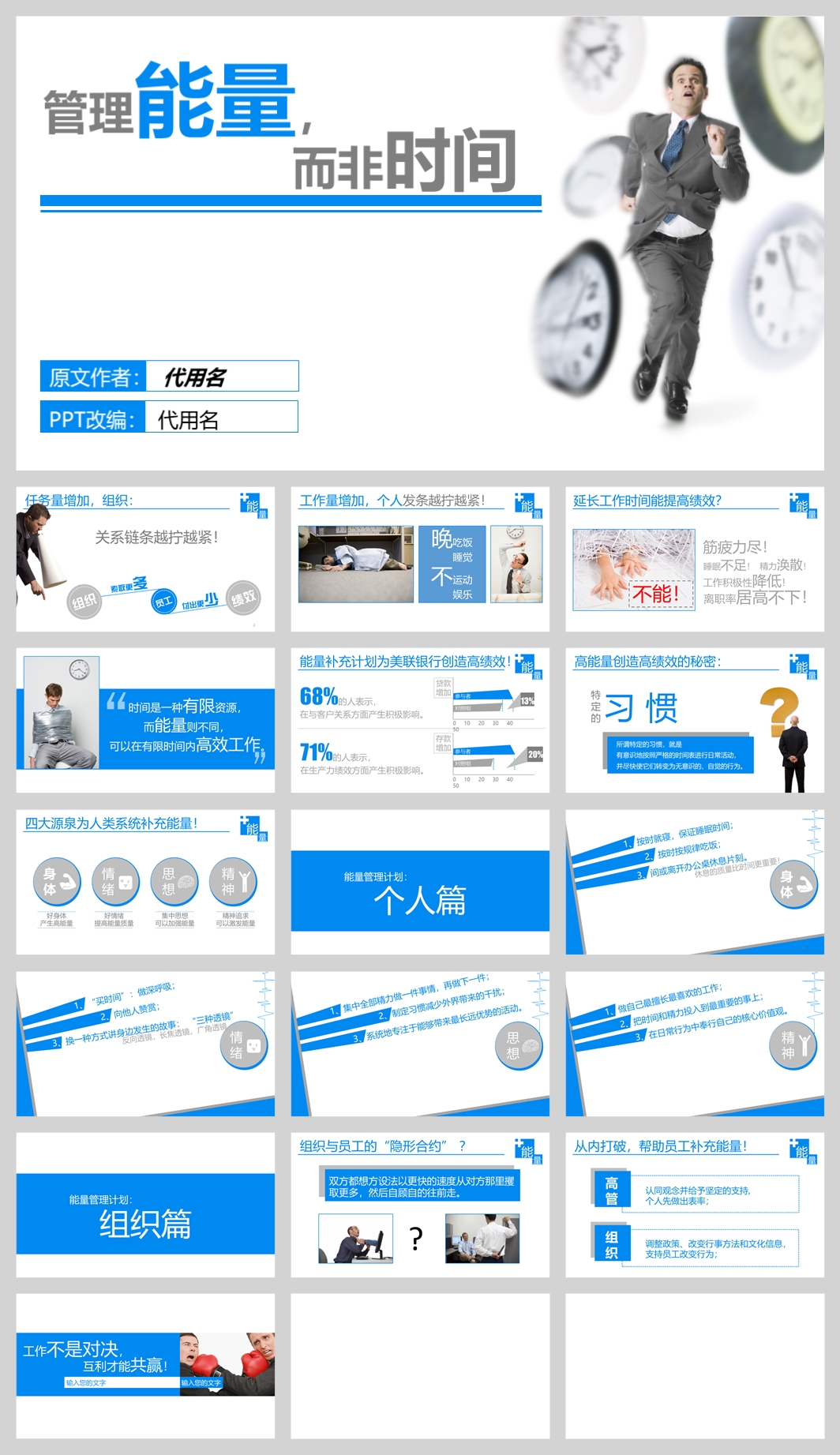 23PPT - 管理能量，而非时间-时间管理课件（17P PPT）