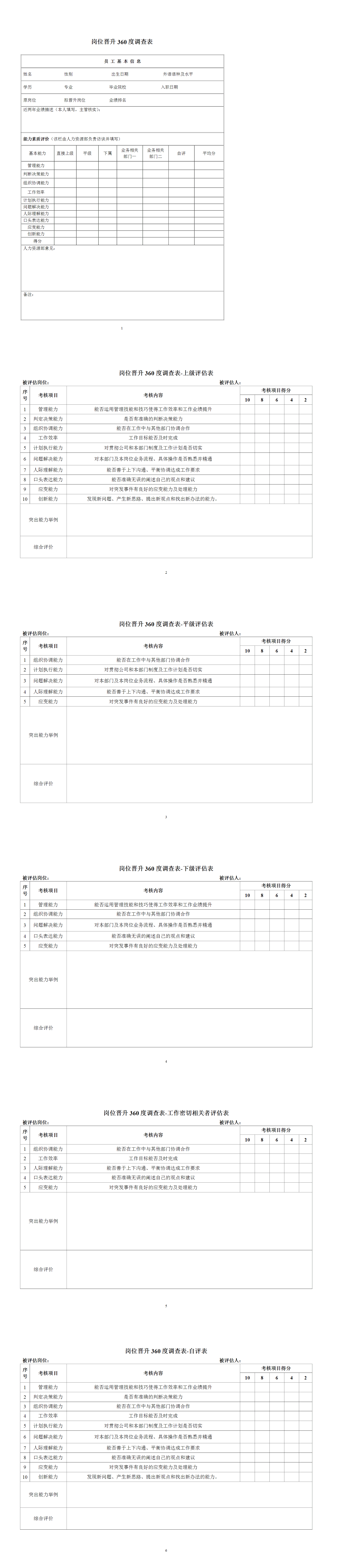 23PPT - 人力资源-岗位晋升360度调查表.doc
