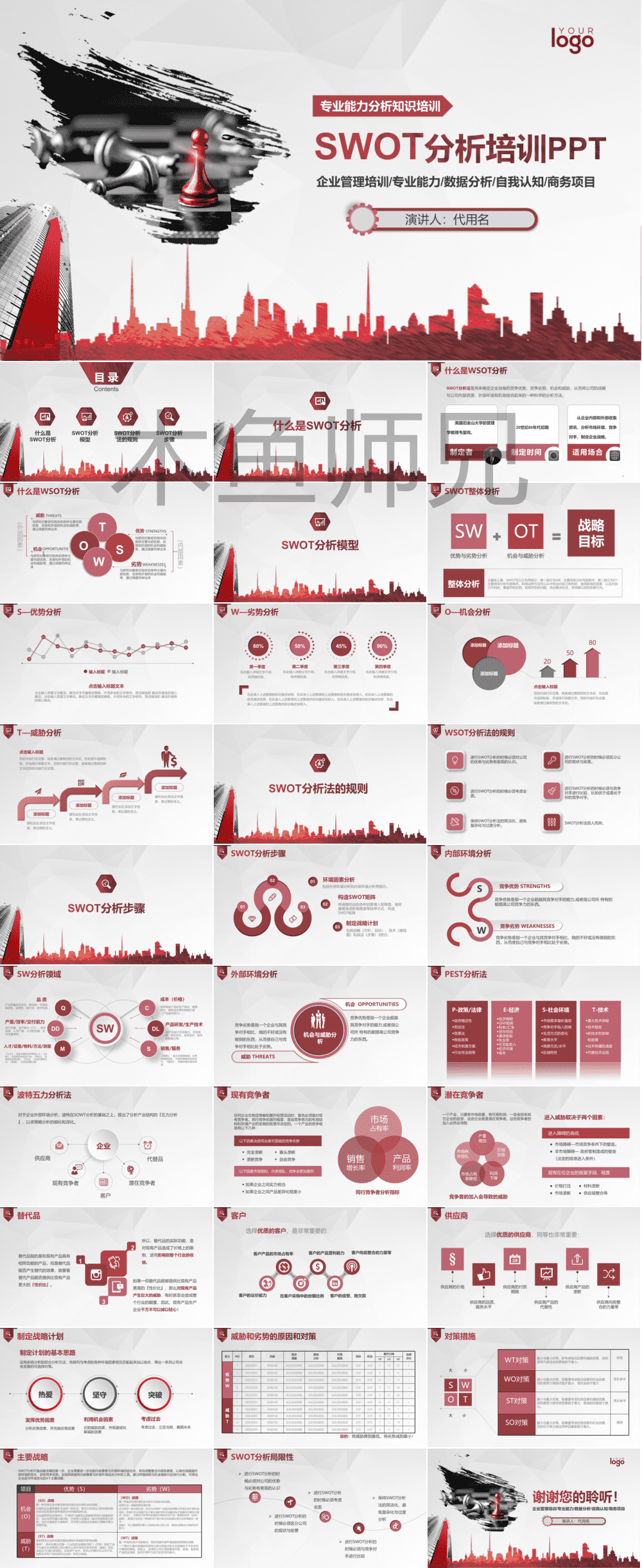 23PPT - SWOT分析-成品PPT模板6.pptx
