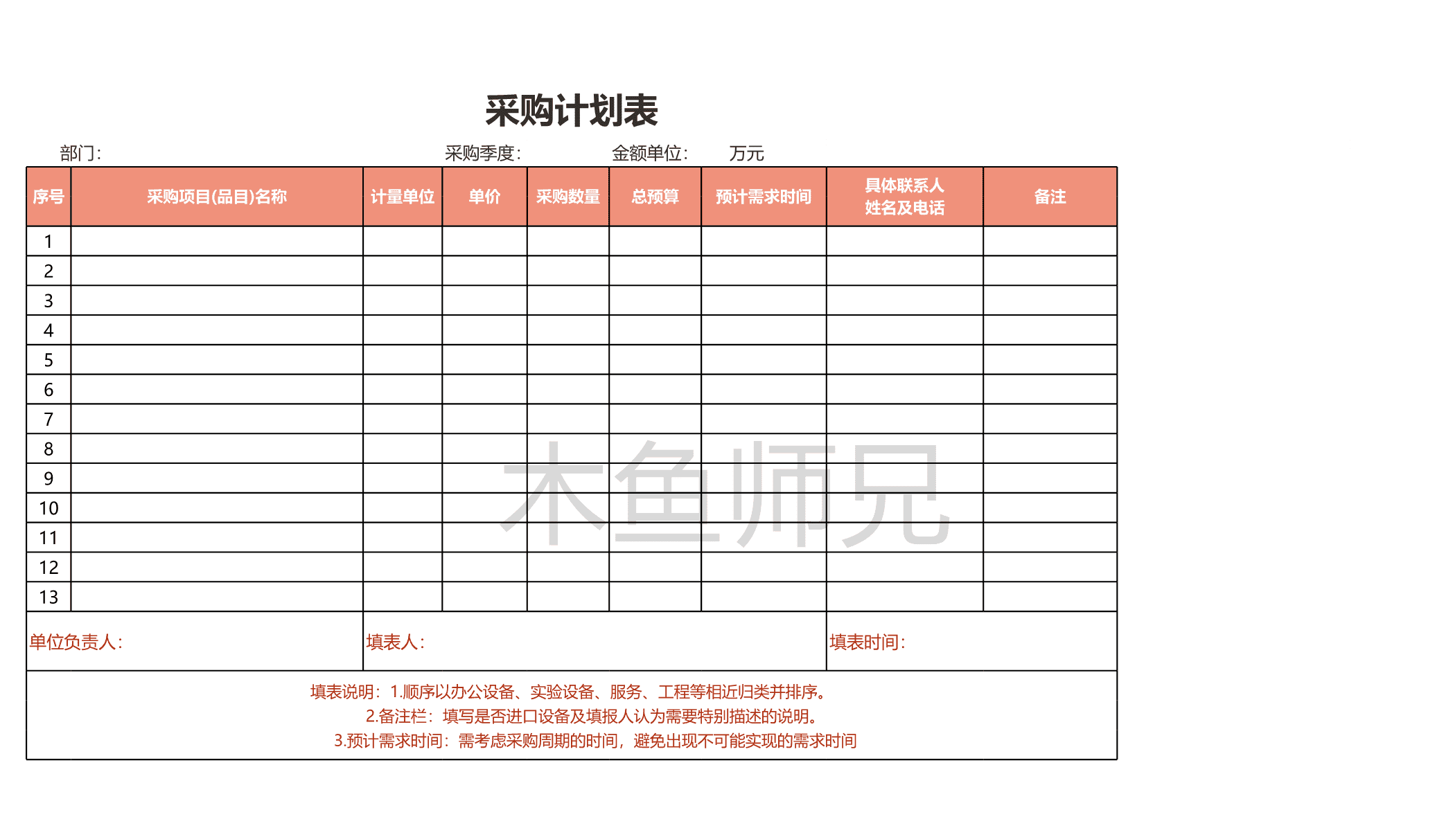23PPT - 102.财务仓库表格采购计划表EXCEL表格模板.xls
