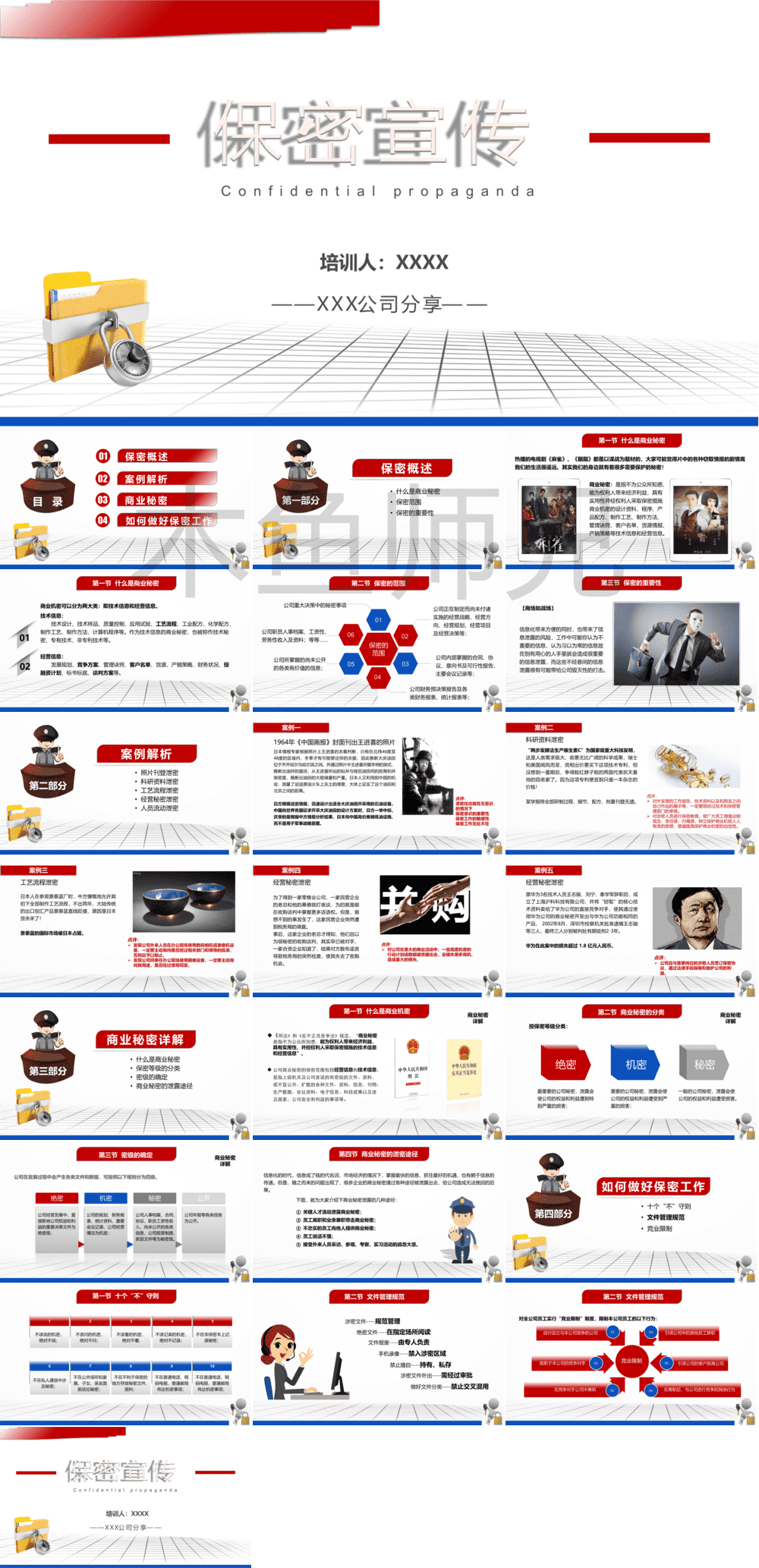 23PPT - 保密知识-保密宣传培训课件-红色.pptx
