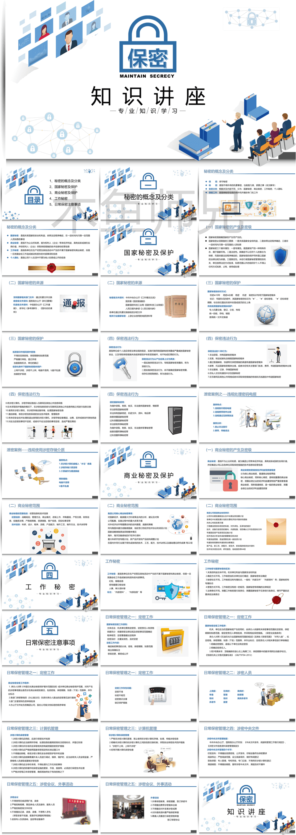 23PPT - 保密知识-保密知识讲座-蓝色.pptx
