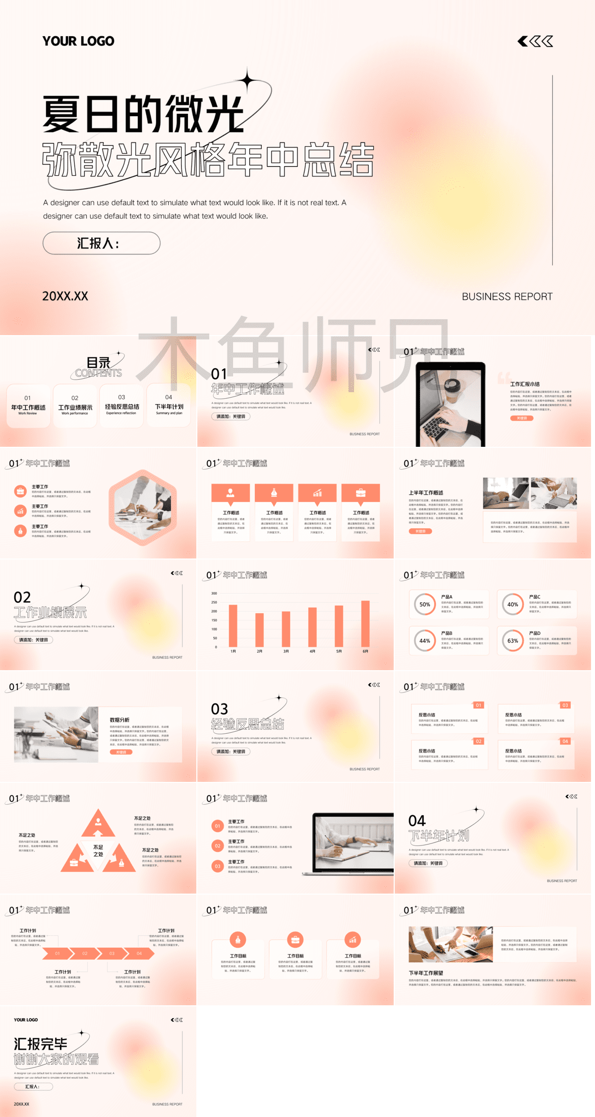23PPT - 清新夏日夏天的味道夏日冰爽PPT模板93.pptx