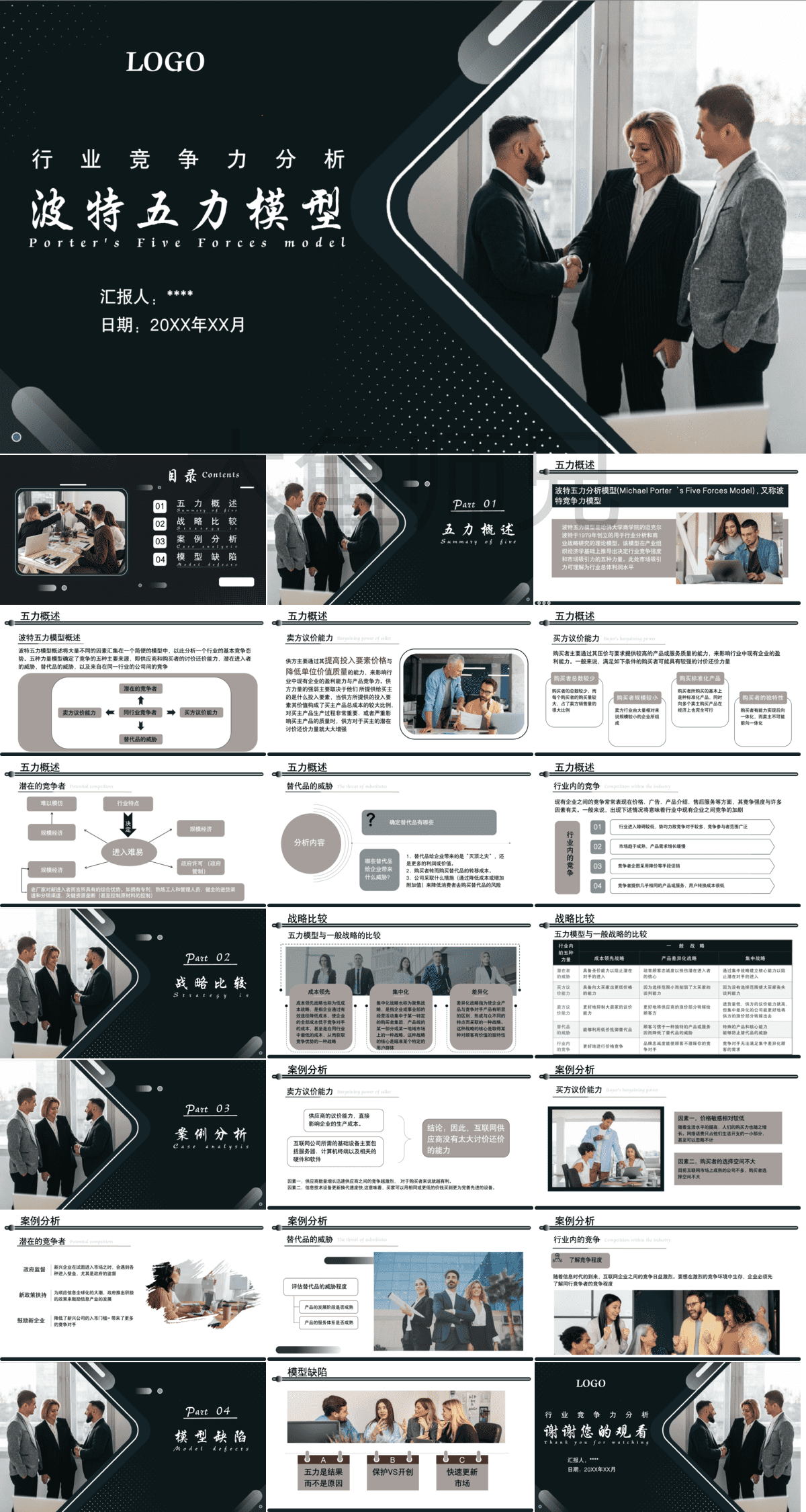 23PPT - 波特五力竞争力分析模型（22页PPT）.pptx
